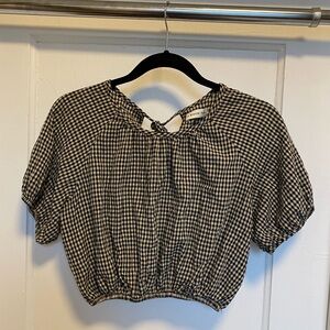 A Bronze Age cropped gingham shirt